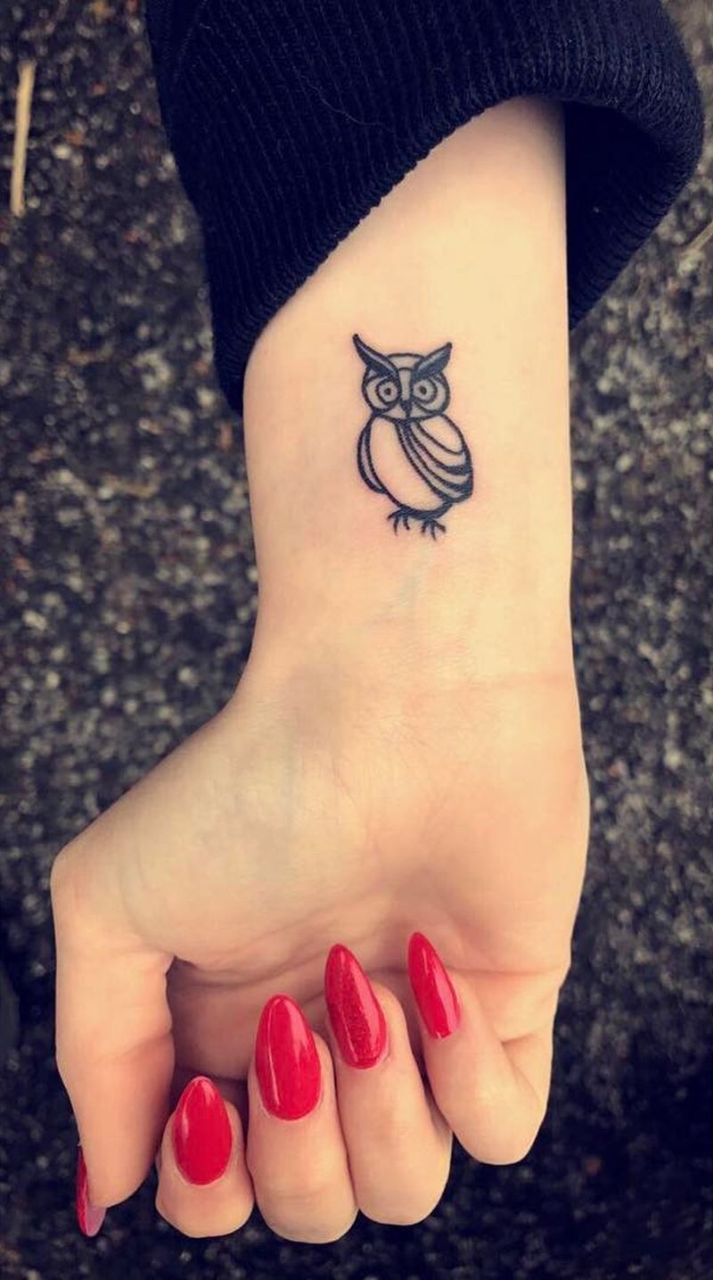 Owl Branch Temporary Tattoo - Etsy