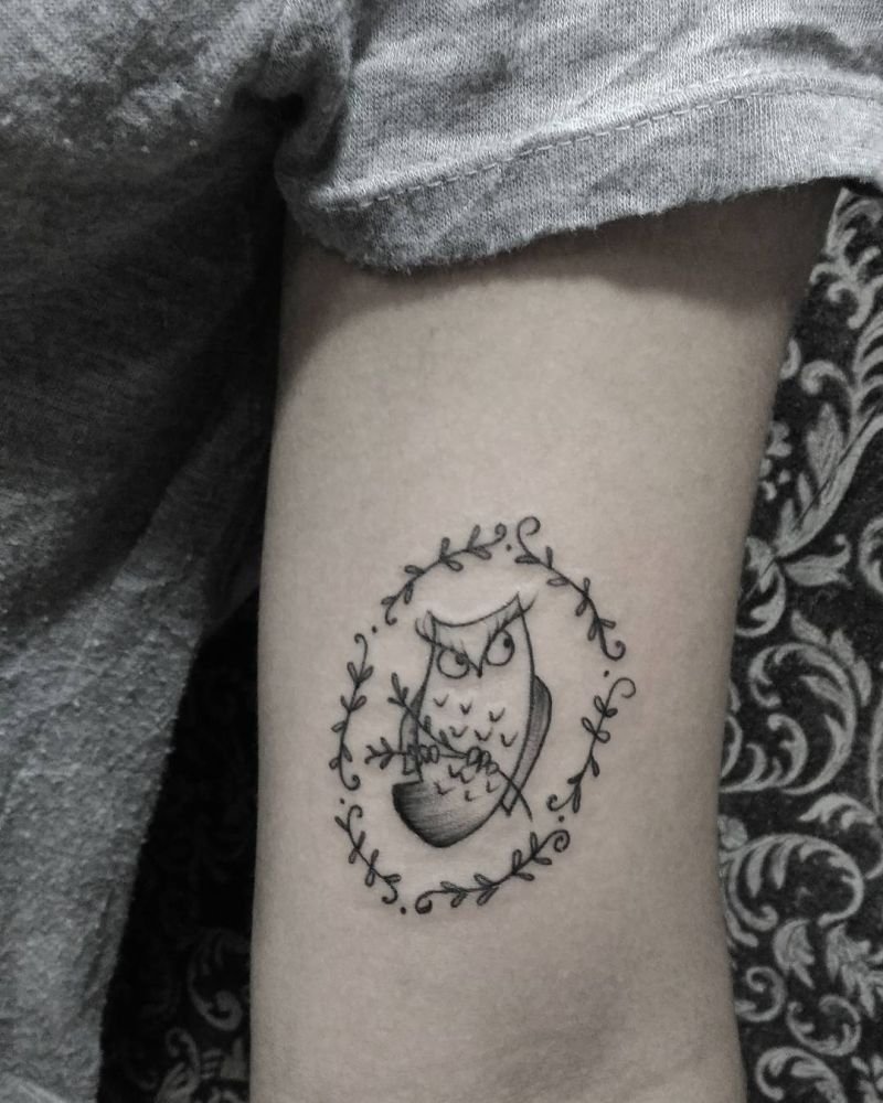 12 Adorable Owl and Moon Tattoo Ideas  PetPress