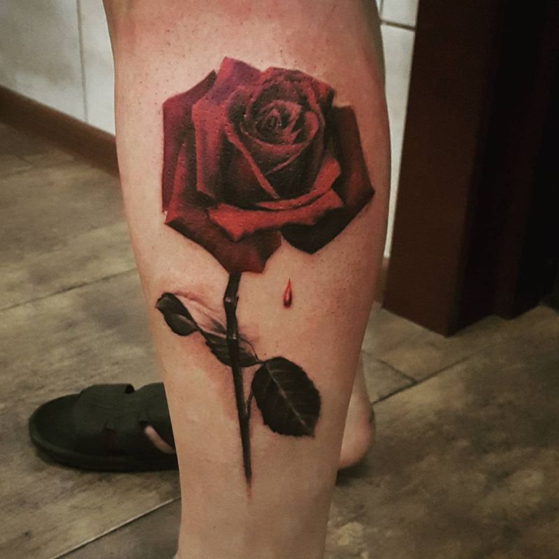 Beautiful dying rose by Casper  iconic in detroit Symbolizes my bipolar  disorder Thinking of adding to it but dont want an allfloral sleeve so  would love any ideas based on the