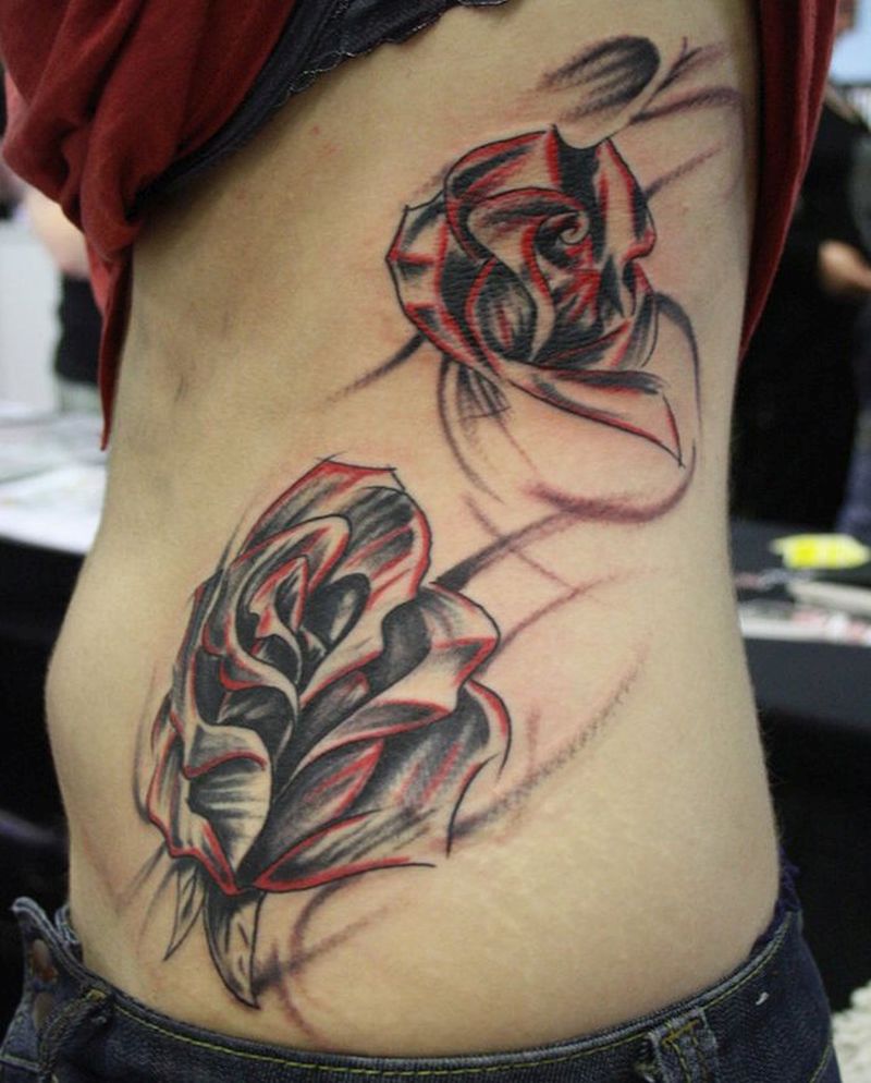 47 Abstract Flower Tattoos