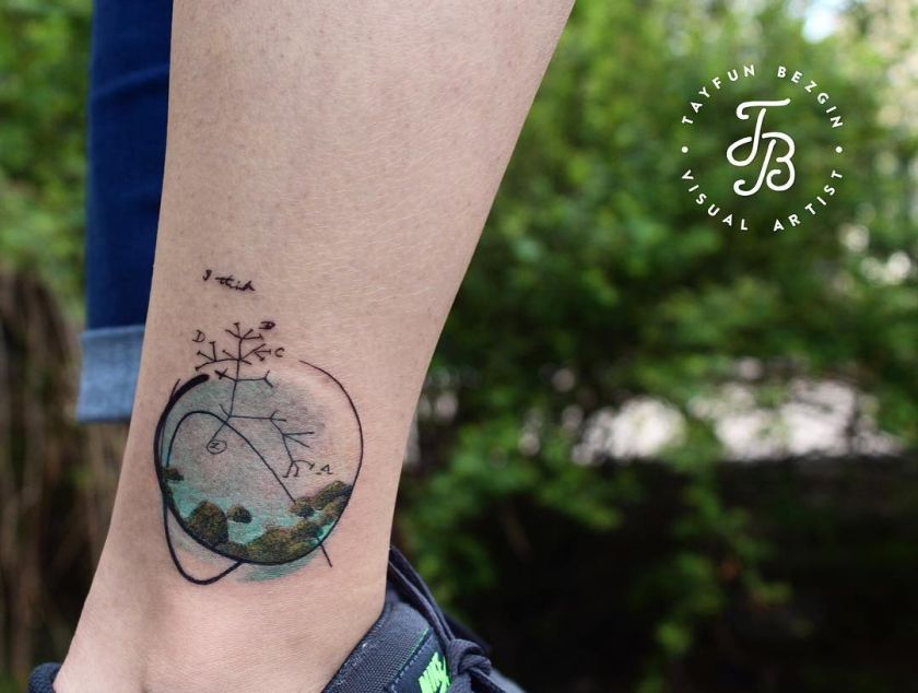 The Genealogical World of Phylogenetic Networks Tattoo Monday XVI   ambitious Darwin trees