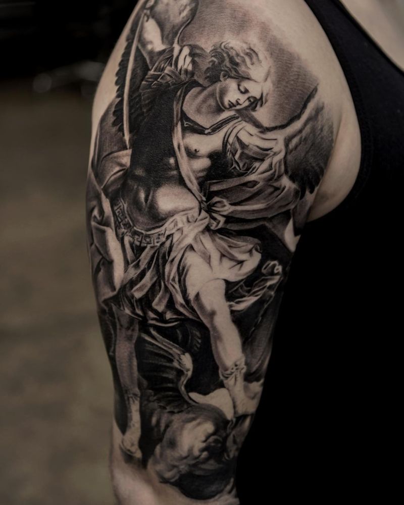 Tattoo of the Week: St. Michael... — Independent Tattoo - Dela-where?
