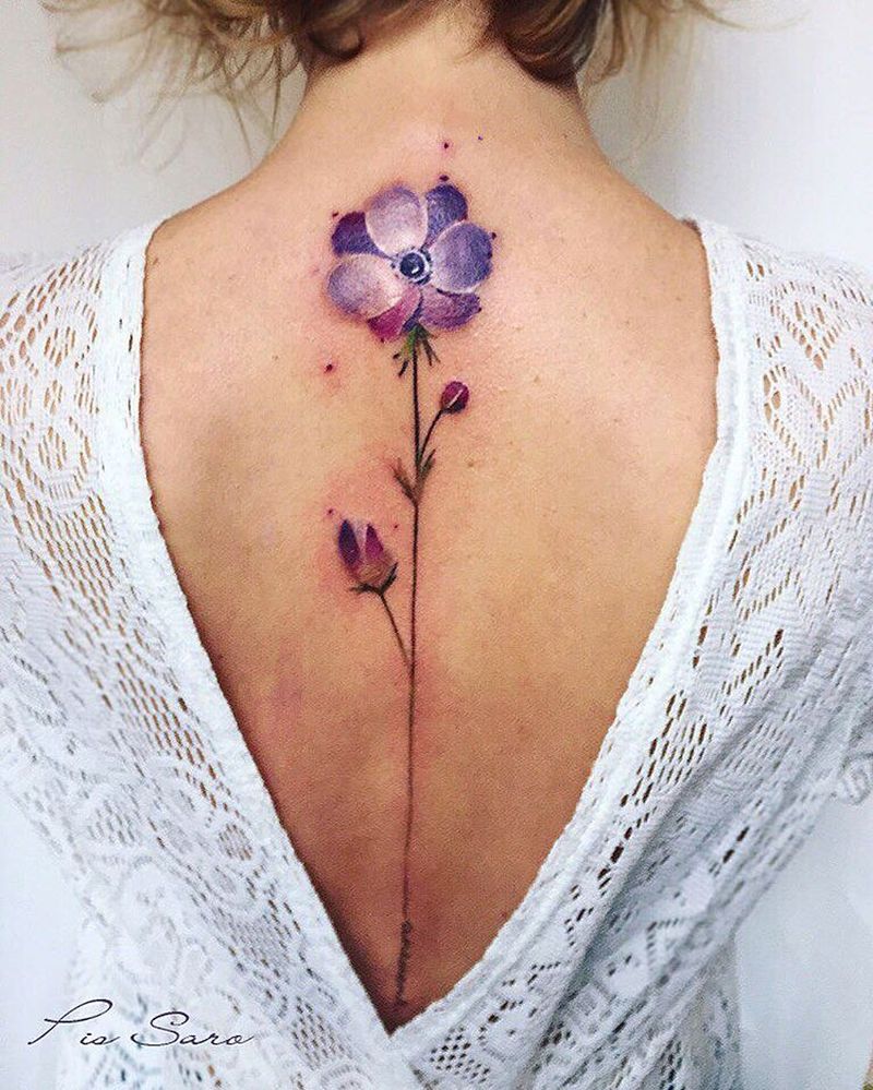 anemone tattoo by Pis Saro
