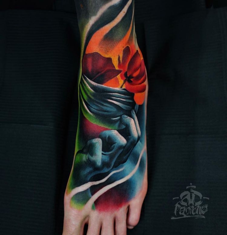 Painterly Colorful Tattoos by A.D. Pancho - 2000 Daily