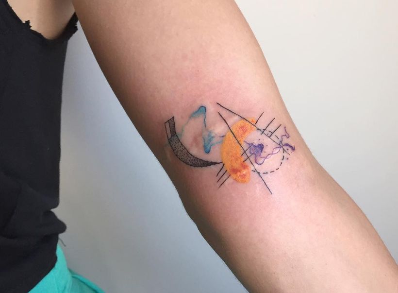 Geometric and Abstract Tattoos with a Splash of Watercolor by Baris  Yesilbas - KickAss Things