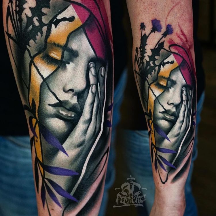 Painterly Colorful Tattoos by A.D. Pancho - KickAss Things