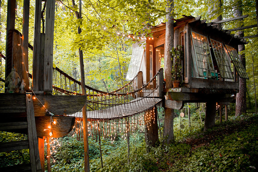 secluded treehouse