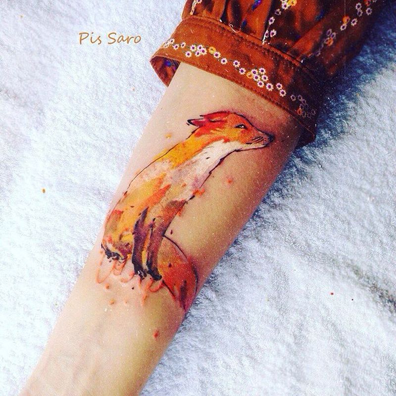 Wonderful Sketchy Watercolor Tattoos