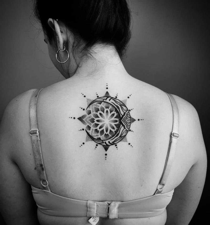 beautiful sun  moon mandala tattoo anuktattoo 2  KickAss Things