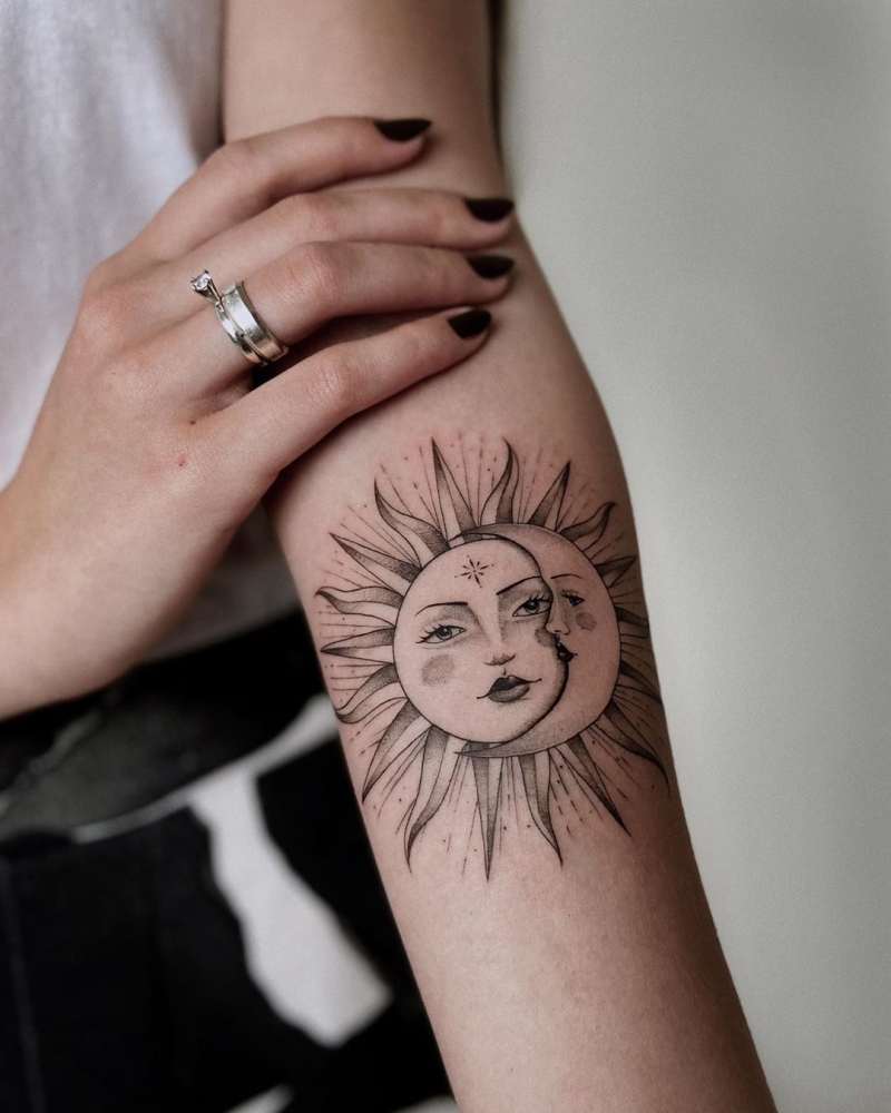 54 Elegant Sun and Moon Tattoos With Meaning  Our Mindful Life