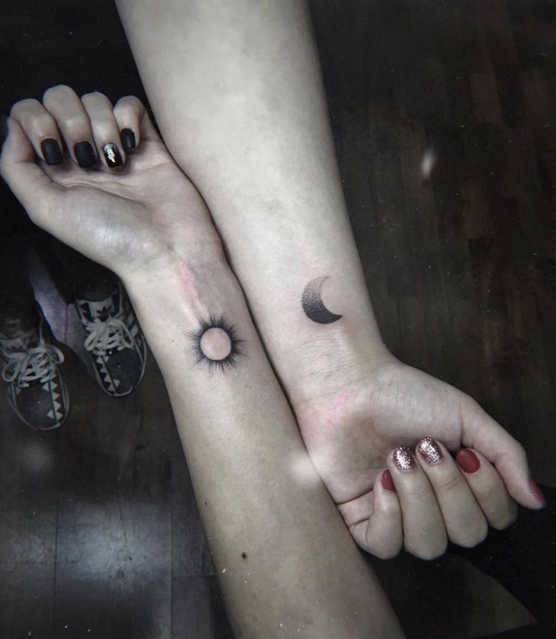 50 Meaningful And Beautiful Sun And Moon Tattoos Kickass Things