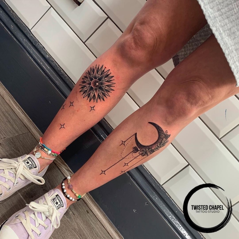 63 Most Beautiful Sun and Moon Tattoo Ideas  StayGlam