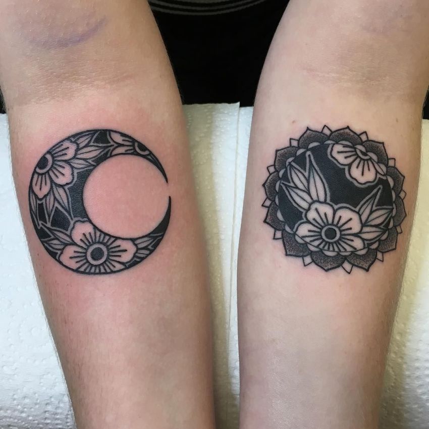 50 Meaningful And Beautiful Sun And Moon Tattoos Kickass Things