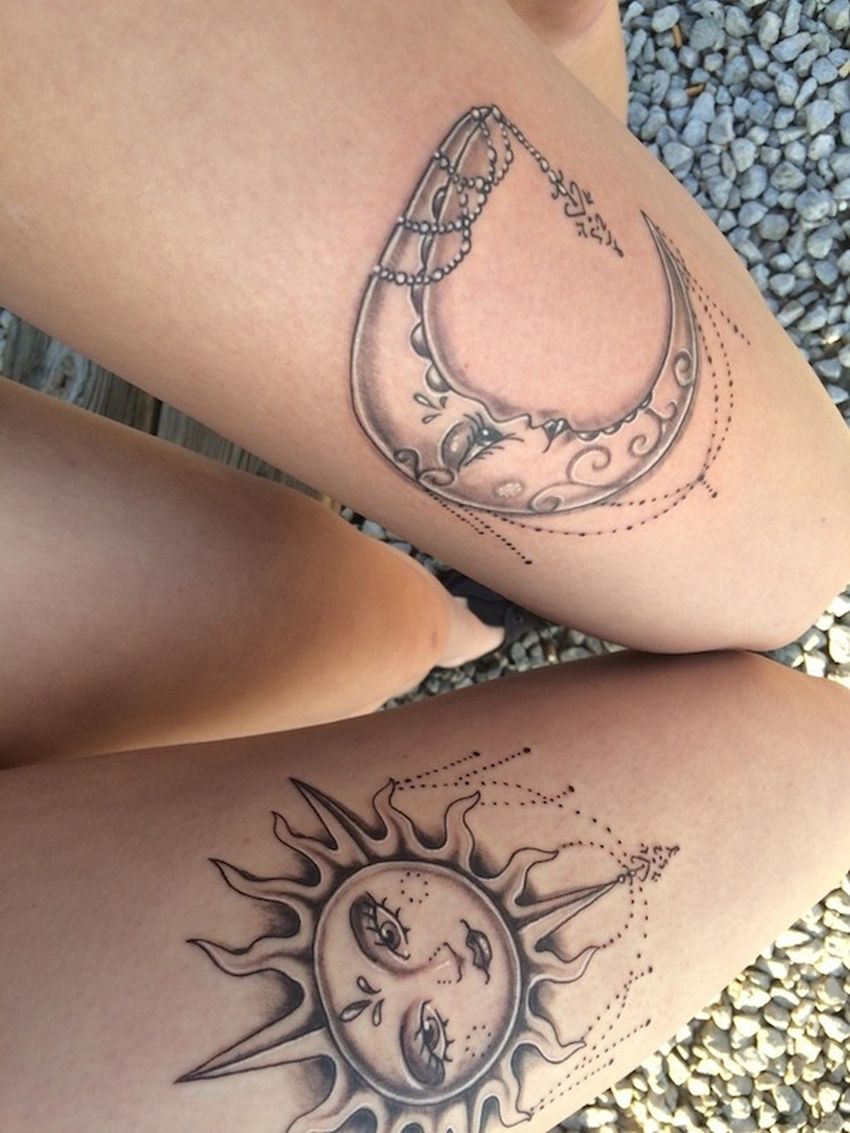 UPDATED 43 Glorious Sun and Moon Tattoos