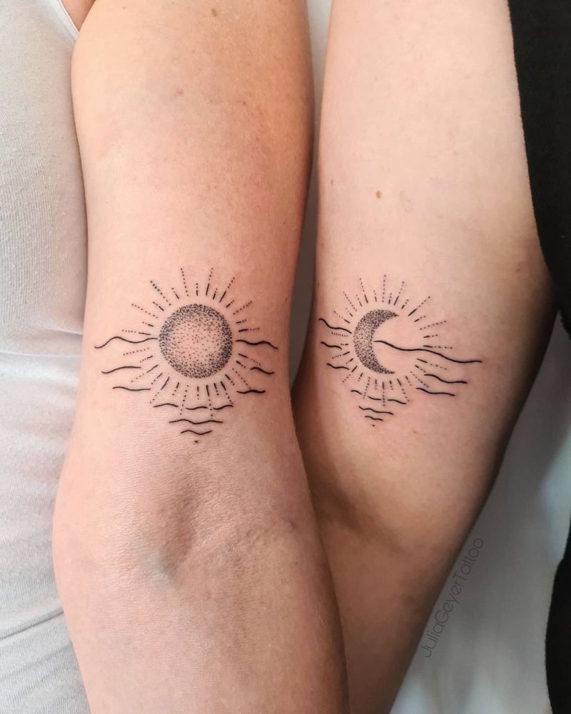 sun and moon tattoos for couples
