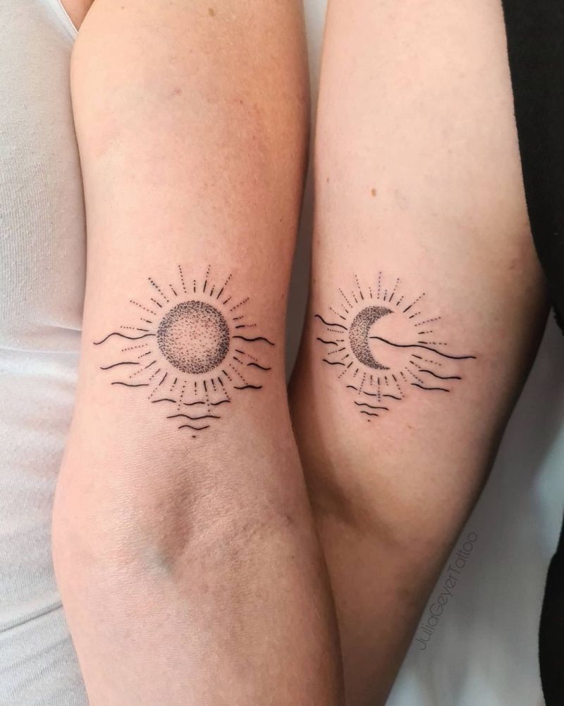 20 matching sun and moon tattoos for best friends and couples  Tukocoke