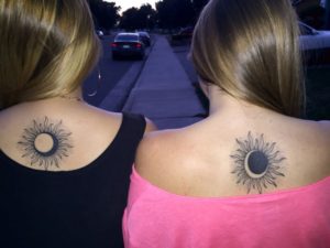 sun and moon sister tattoo