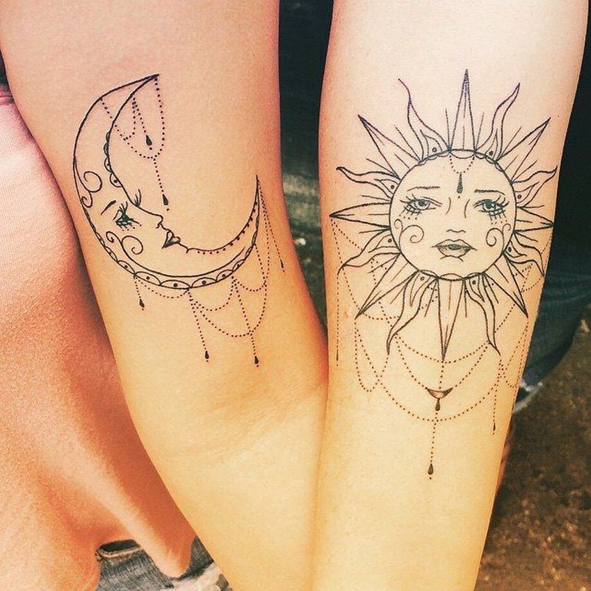 50 Meaningful And Beautiful Sun And Moon Tattoos Kickass Things