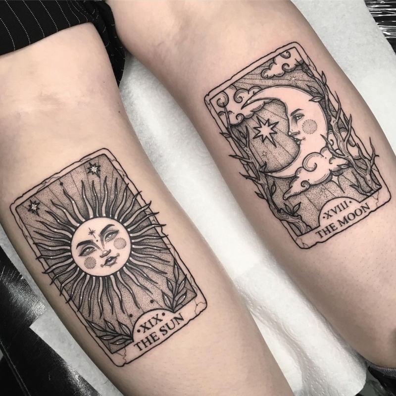 sun & moon tattoo @lorencrawley 2 - KickAss Things