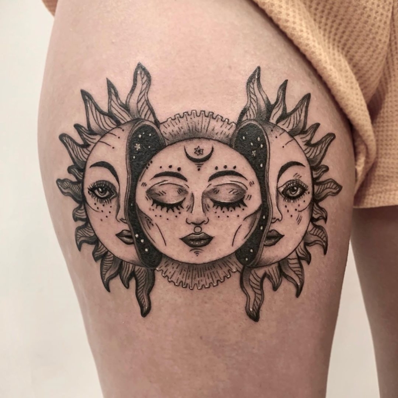 60 Sun and Moon Tattoo Designs & Meaning - The Trend Spotter