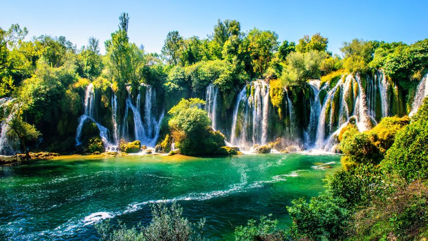 Kravice waterfall on the Trebizat River in Bosnia and Herzegovina