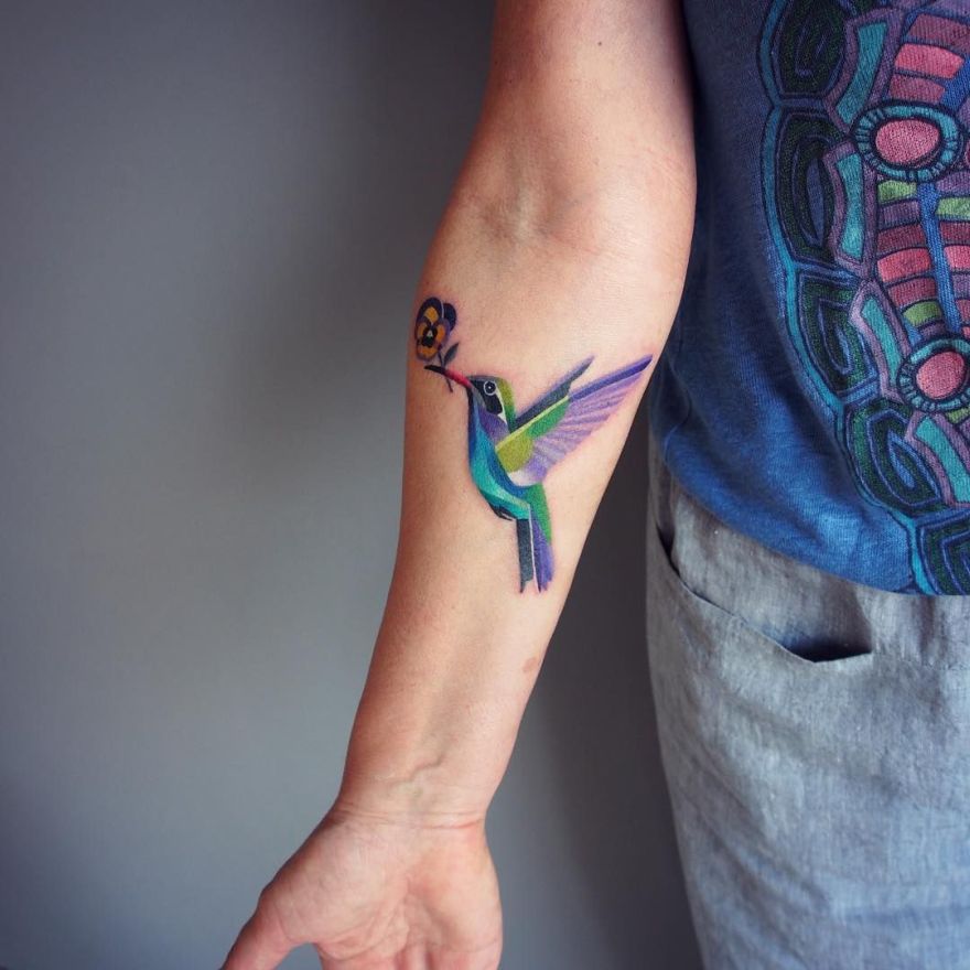 Sasha Unisex tattoos look like watercolors  Collateral