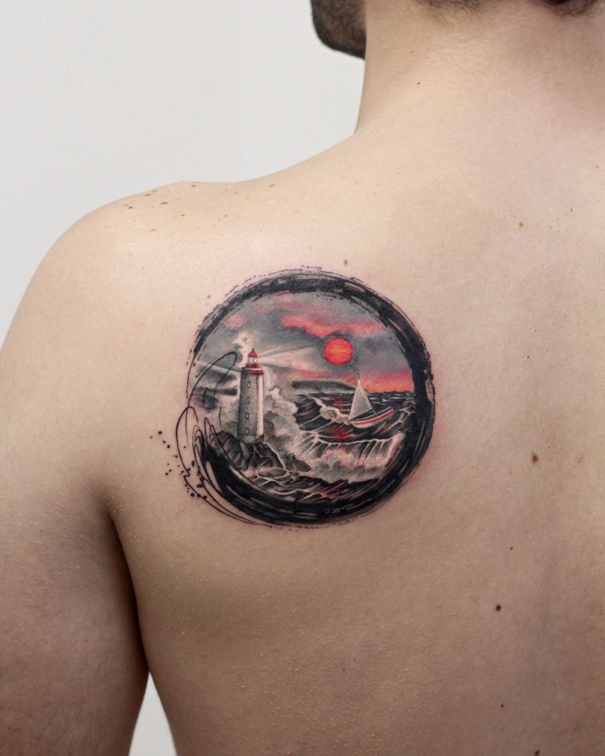 lighthouse tattoo