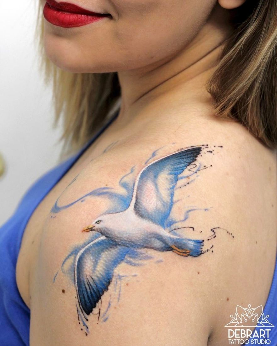 30 Cool Seagull Tattoo With Meaning and Designs Ideas