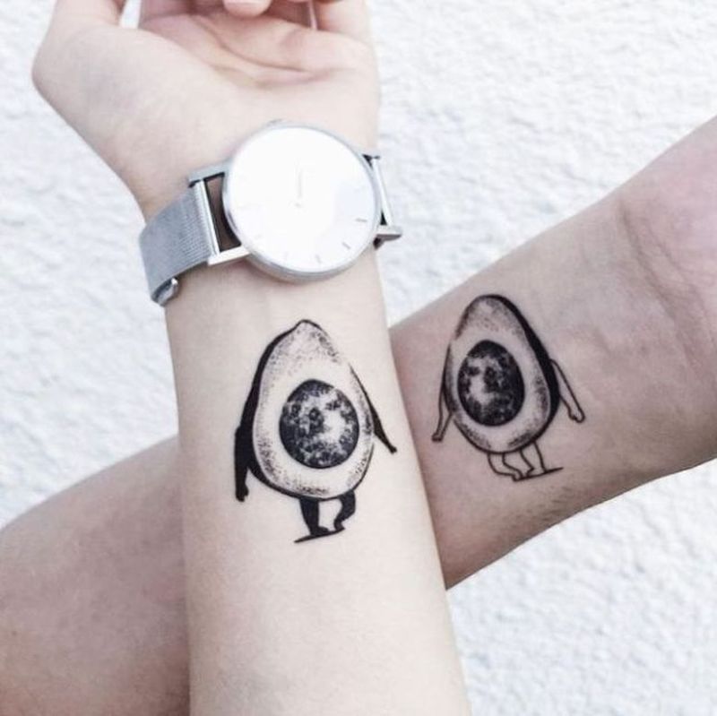 avocado couple tattoo