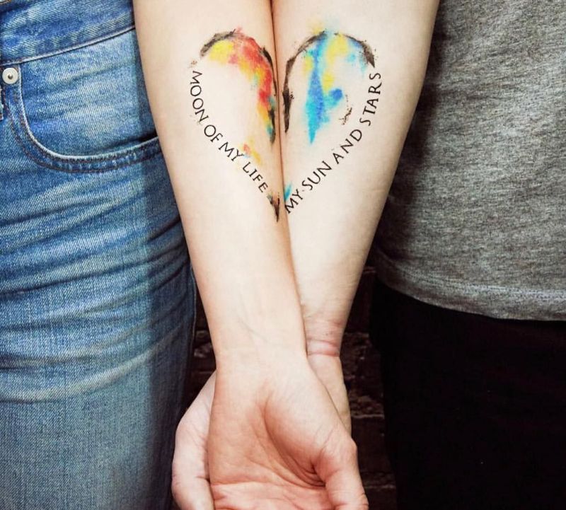 couple matching tattoo ideas - KickAss Things