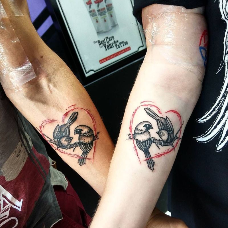 matching couple tattoos