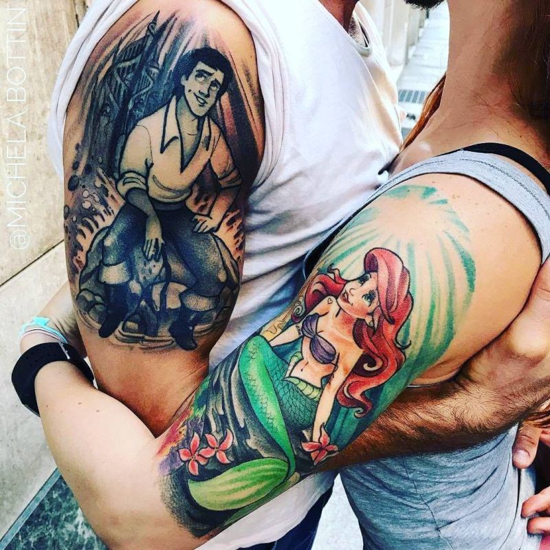 beautiful couple tattoos