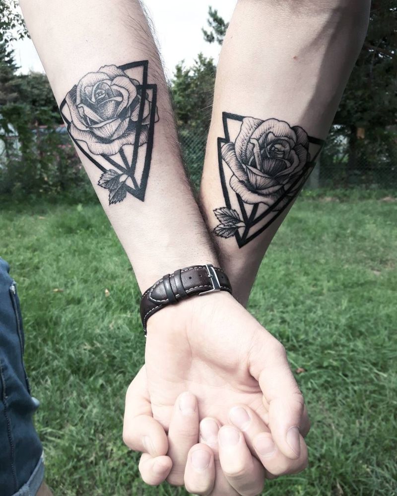 Matching Tattoos For The 6 Perfectly Compatible Zodiac Sign Couples |  YourTango