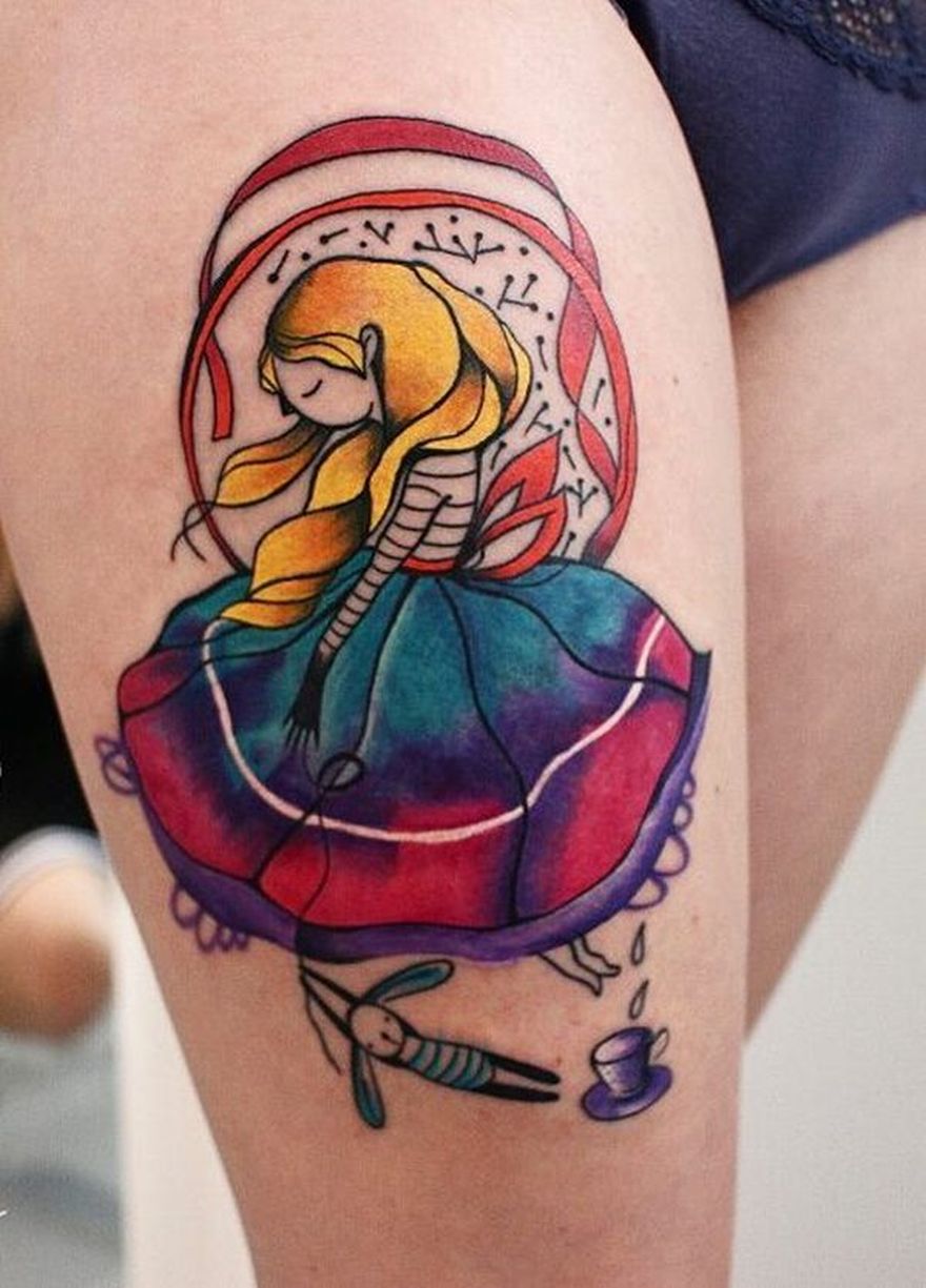 Alice in wonderland tattoo