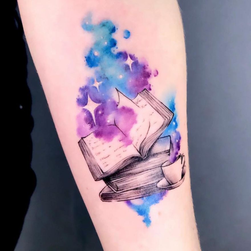 galaxy book tattoo