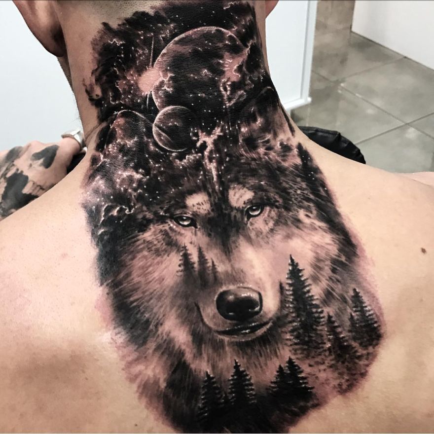 black and grey tattoo