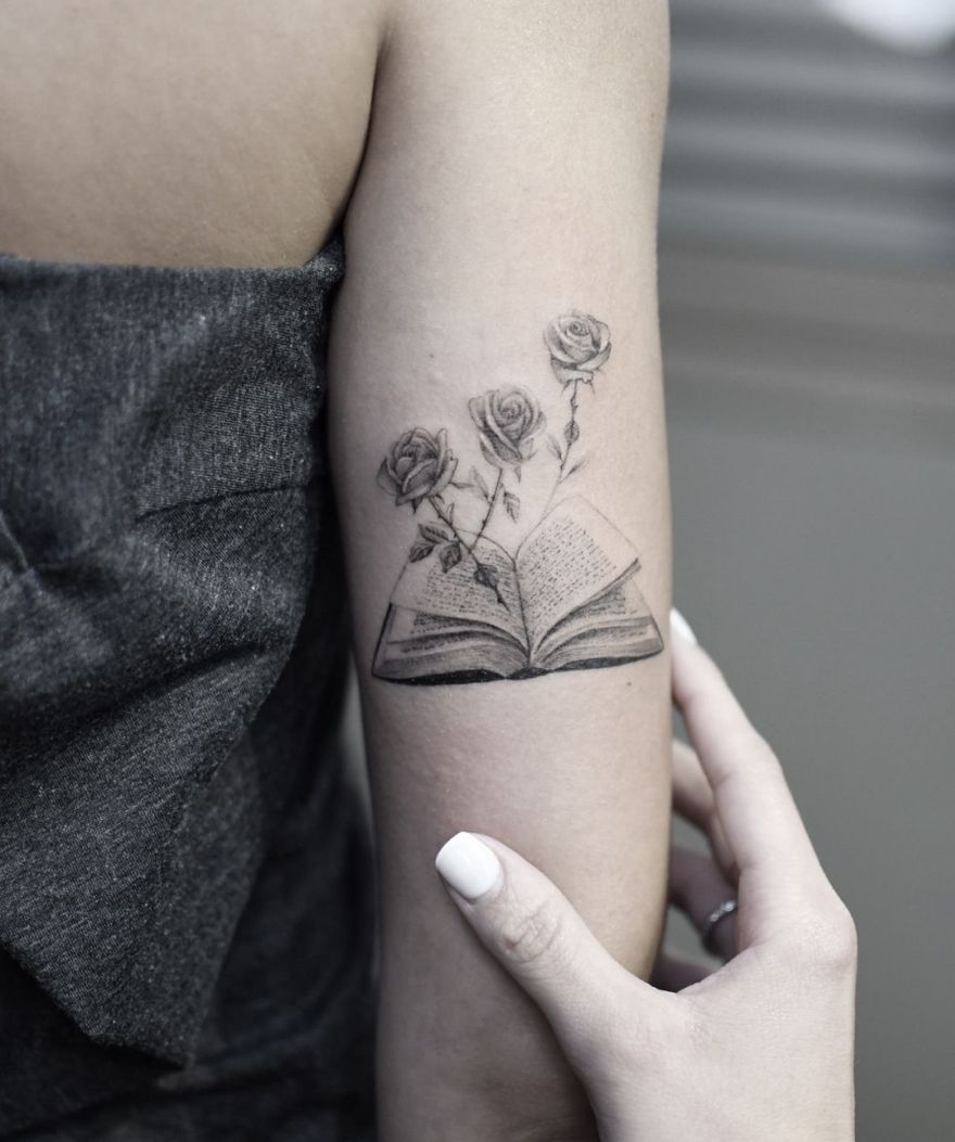 Aweinspiring Book Tattoos for Literature Lovers KickAss Things