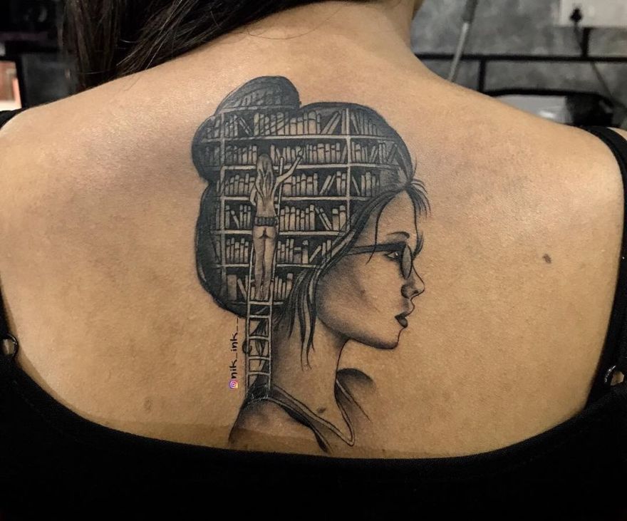 surrealistic book tattoo (11) .