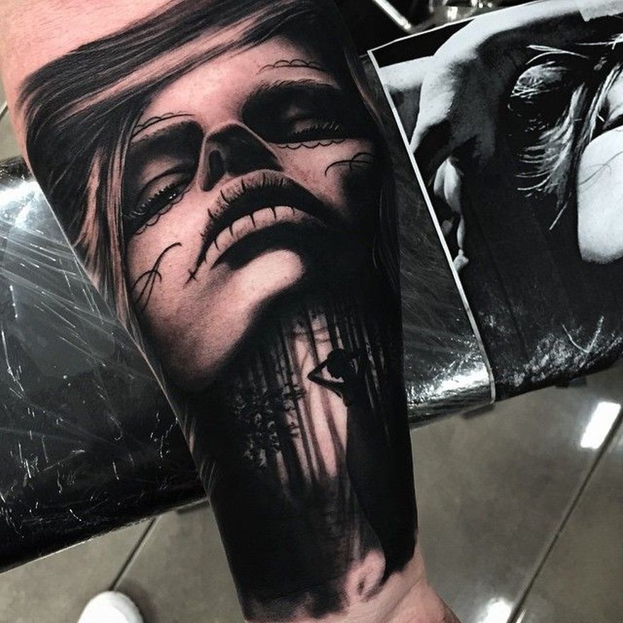 realistic tattoo by Drew Apicture