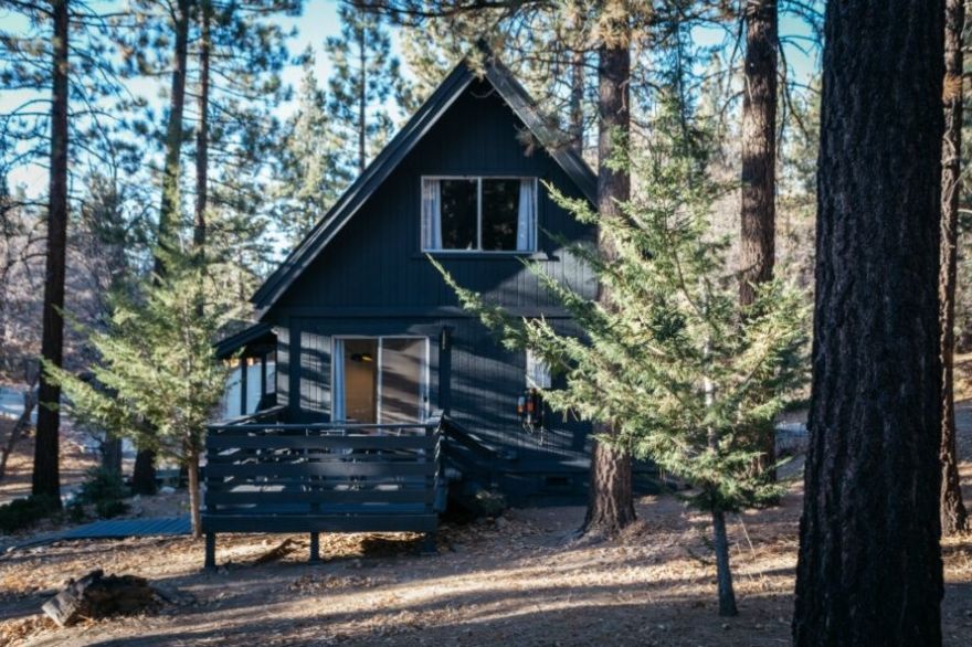 contemporary A-frame cabin
