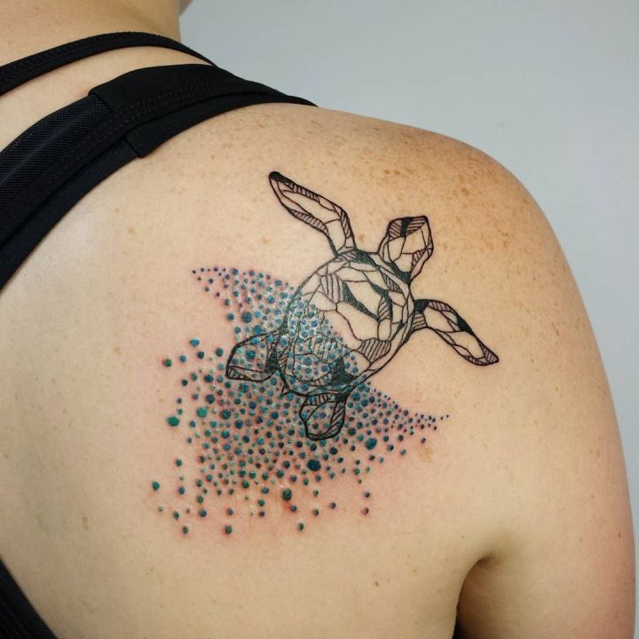 turtle tattoo by Aline Wata - KickAss Things