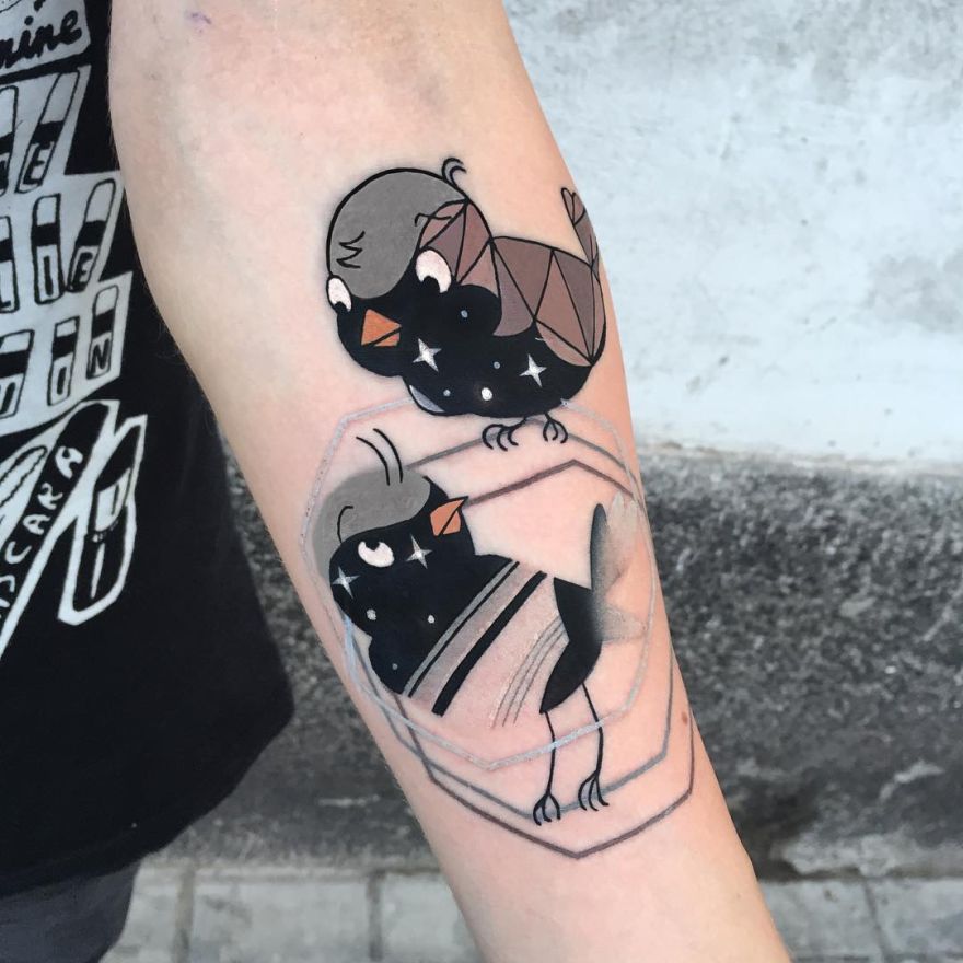 cartoonish tattoos