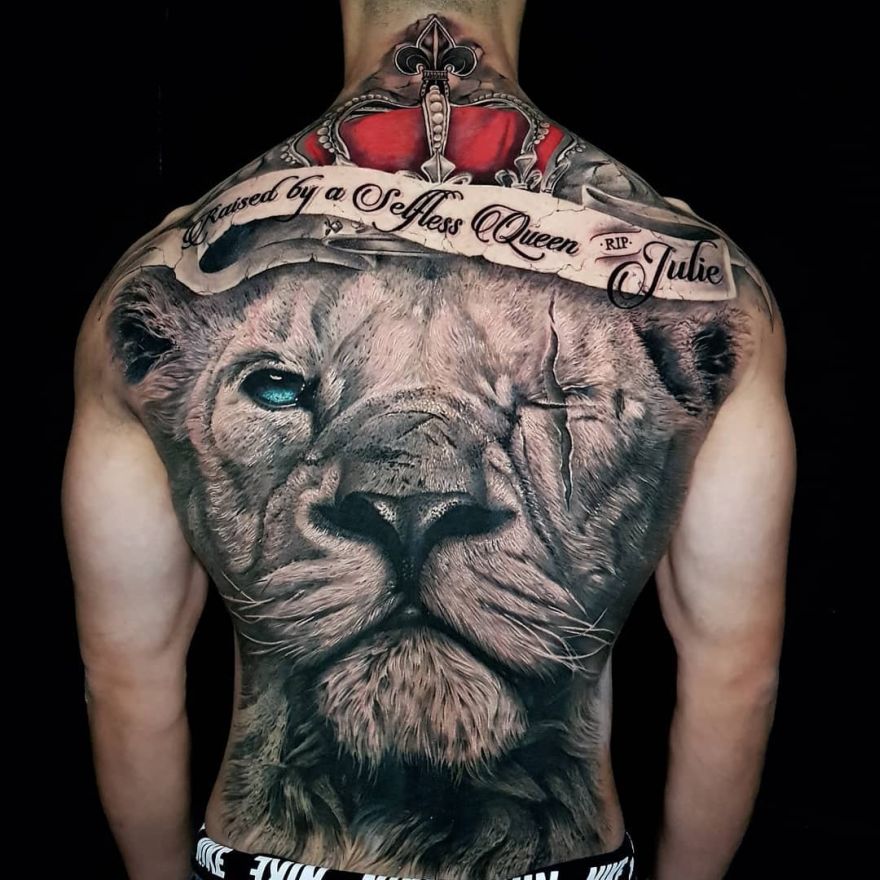 lion tattoo by Benji_Roketlauncha