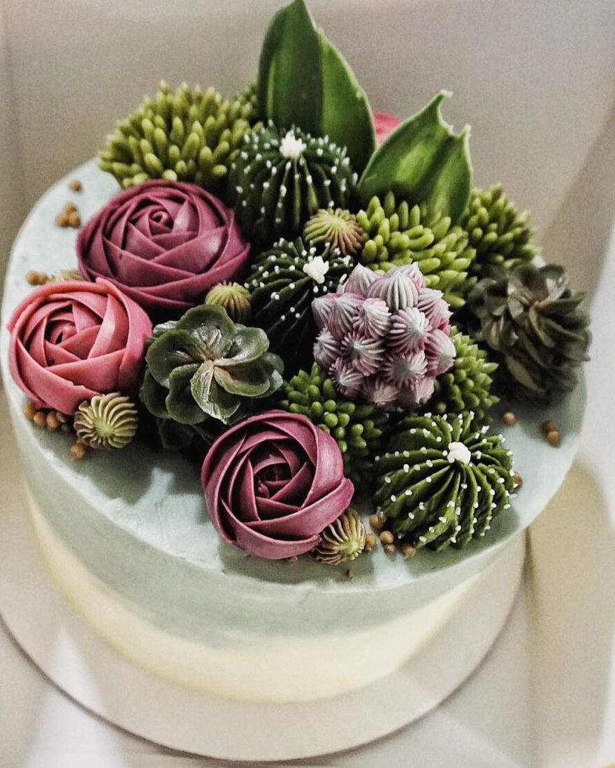 Succulent Cake Brooklyn Floral Delight 19 Kickass Things 