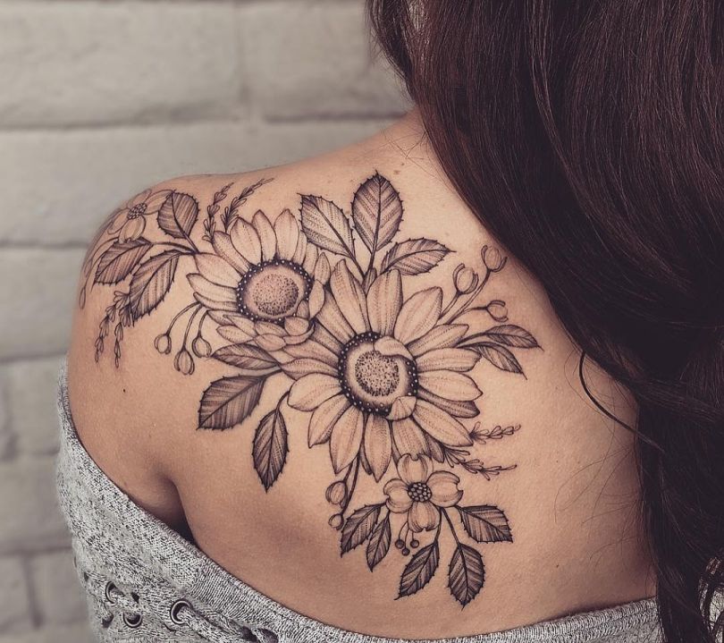 20 of the Most Boujee Sunflower Tattoo Ideas  MyBodiArt