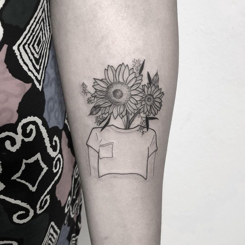 cool floral tattoos
