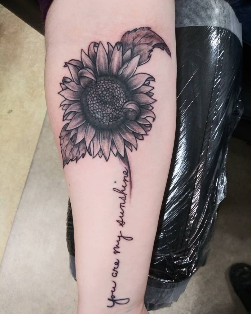 creative sunflower tattoo