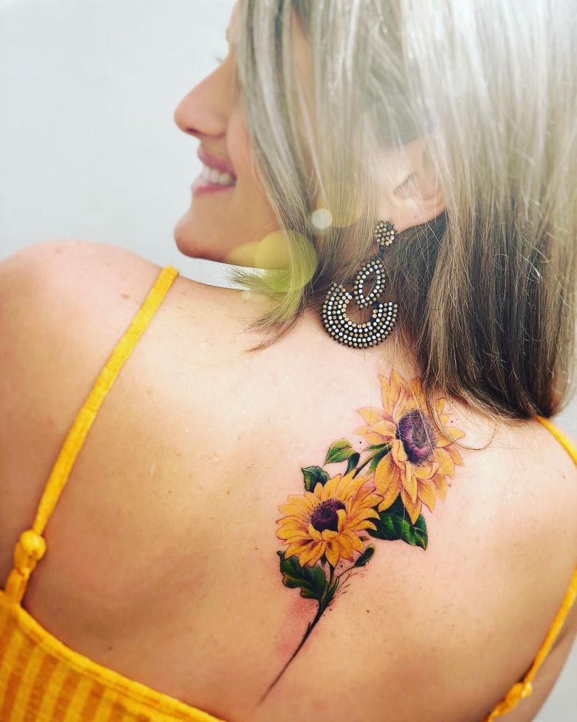 inspirational sunflower tattoo