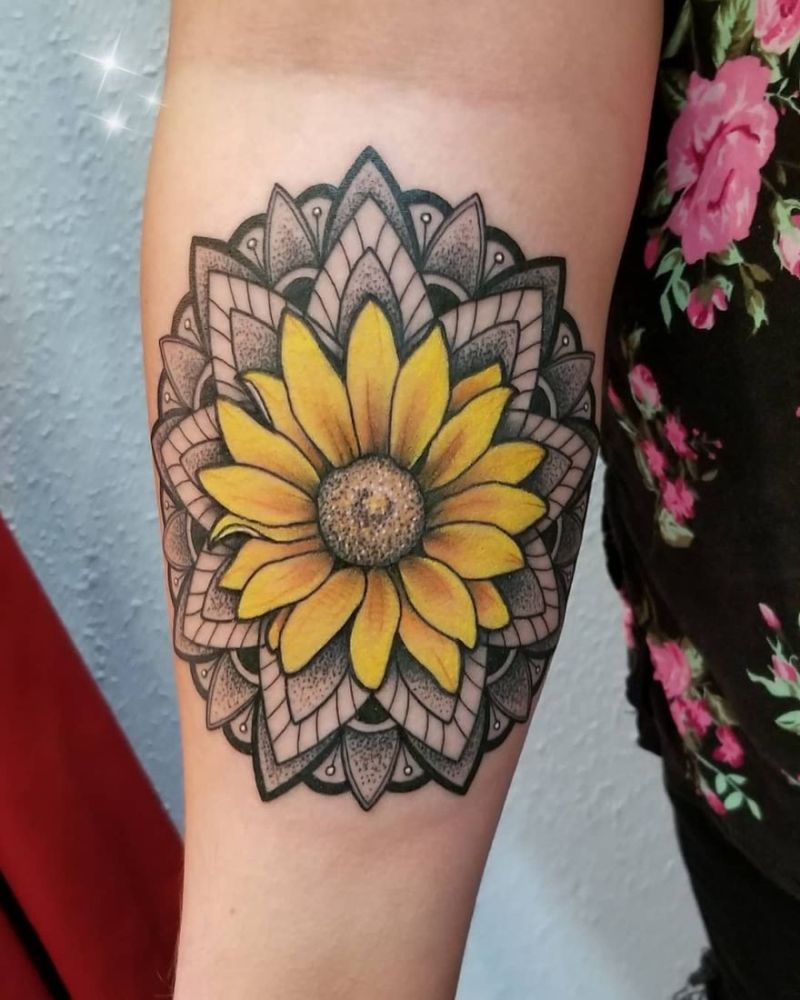 sunflower mandala tattooTikTok Search