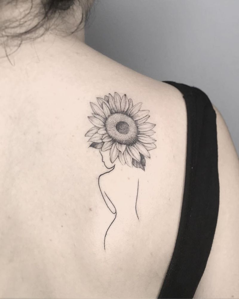 Sunflower tattoo I did! Ig @brittnaami : r/sunflowers